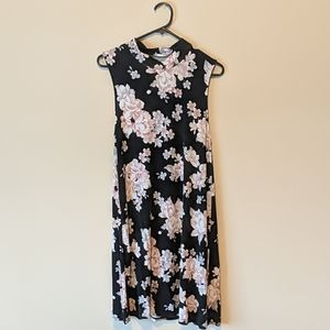 Black and Pink Floral Dress